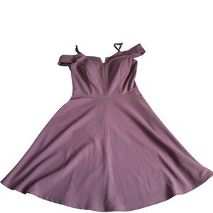 BCX Purple Tiered A-Line Dress for Wedding Guest